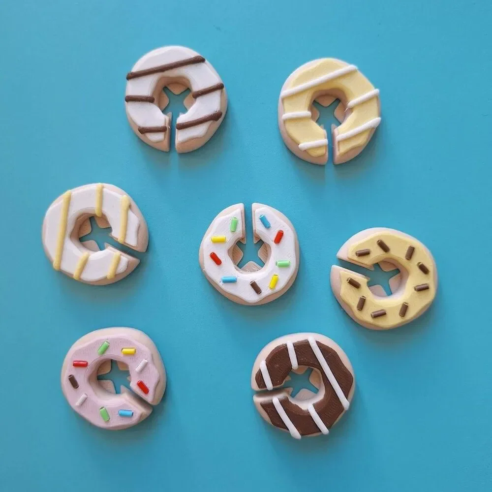 3D Printed Donut Bag Clips, Magnetic Food Sealers, Kitchen Accessories